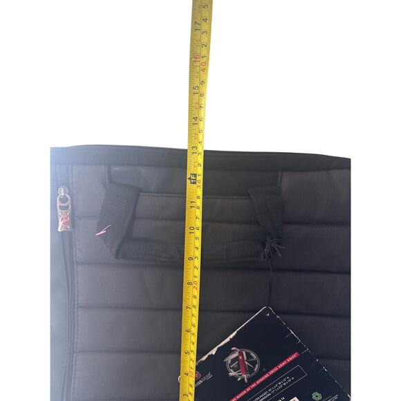 SwissGear Anthem Black Computer Slimcase  Travel Bag Fits up to 17" Laptops/Logo - Picture 3 of 5